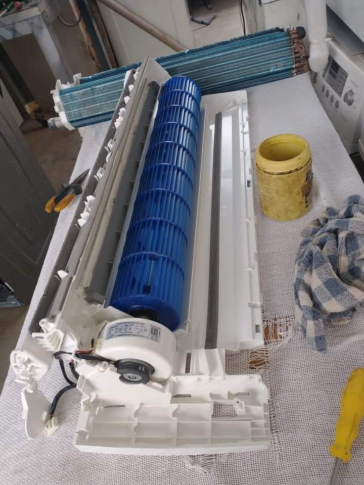 Limpeza profunda de turbina e serpentina de unidade interior